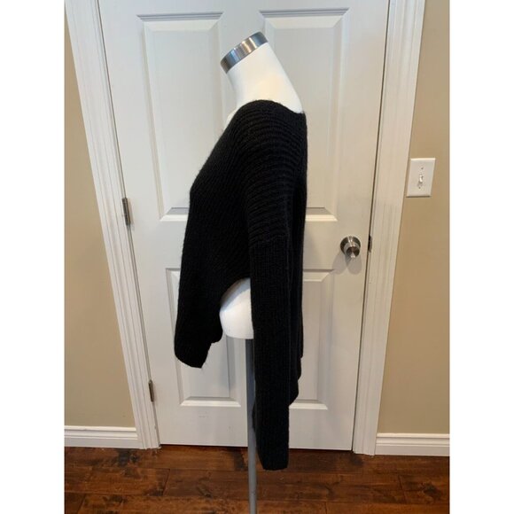 Rebecca Minkoff Black Wool Blend V-Neck Sweater, Size XS - Picture 4 of 6